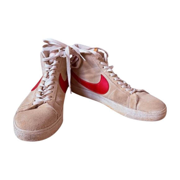 Nike SB Blazer Mid '77 Vintage – Light Tan Suede with Red Swoosh (Men’s Size 10) - Picture 3 of 10